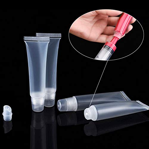 22 Pack Empty Lip Gloss Tubes, 10ml Refillable Containers
