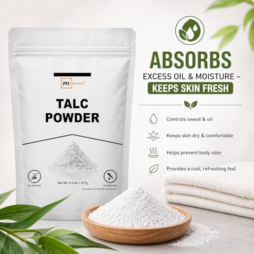 mGanna Natural Talc Powder 0.5 LBS - Cosmetic Grade