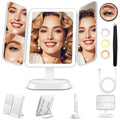 GOMIPURU Lighted Makeup Mirror with 30X/10X/5X Magnification