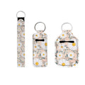 3 Pack Travel Bottle Keychain Holder Set – Hand Sanitizer & Chapstick