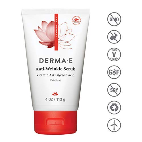 Derma E Anti-Wrinkle Scrub with Glycolic Acid & Vitamin A, 4 oz