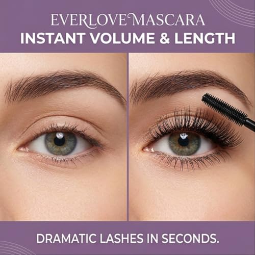 Volumizing & Lengthening Mascara for Mature Women - Waterproof, Smudge-Resistant