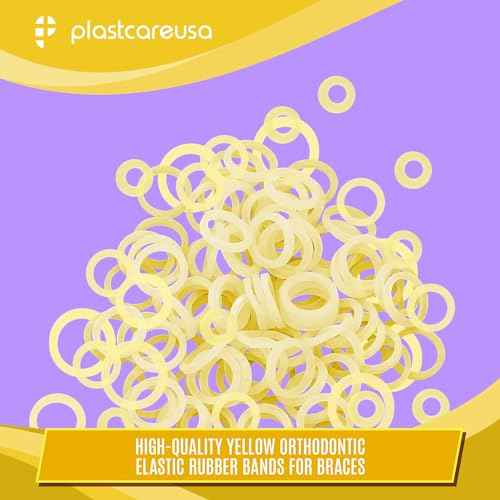 1000 (3/16" Rabbit, Heavy 6.5 Oz) Orthodontic Latex Elastic Rubber Bands for Braces - Multi-Size Dental Elastics Kit, Heavy-Duty Ortho Bands for Gap Closure & Teeth Alignment (10 Bags of 100)