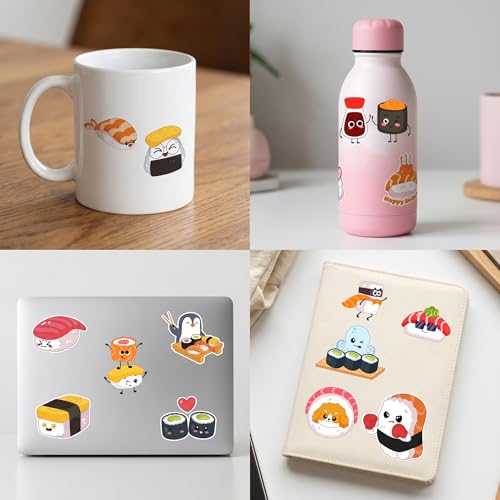 96 Sushi Temporary Tattoos for Kids | Kawaii Party Favors
