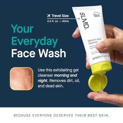 SLMD by Dr. Pimple Popper - Salicylic Acid Cleanser (2 fl oz) Exfoliating Gel Cleanser Face Wash Acne-Prone Skin - Face Wash Helps Reduce the Appearance of Blackheads & Whiteheads