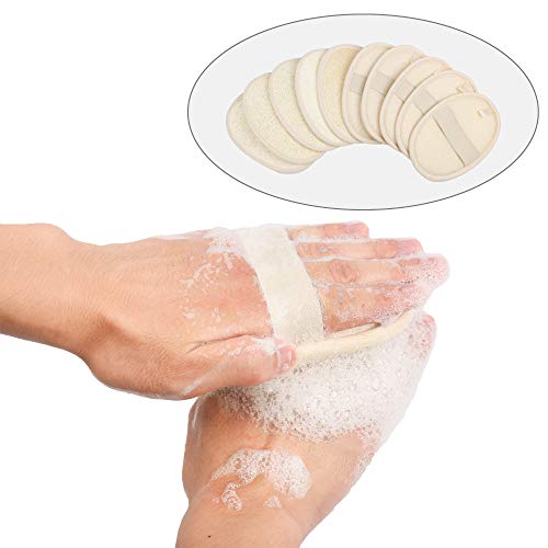 10-Pack Natural Luffa Loofah Sponge - Body Exfoliator