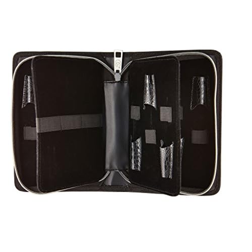 Olivia Garden Shear Case with SilkCutPRO Shears - Hair Tool Organizer for Combs, Scissors, Barber Supplies - Holds 9 Shears - Professional Hairstylist Travel Bag