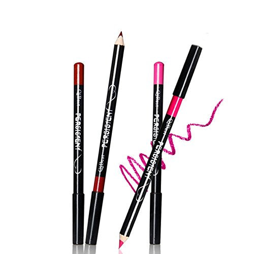 12 Color Lip Liner Pencil Set - Matte Waterproof