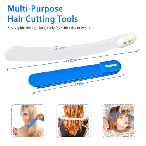 MAIPAY Professional Hair Cutting Tool,Easy-to-Use Hair Cutting Tools for Women,DIY Home Hair Cutting Clips for Bangs, Layers and Split Ends,Practical Hair Cutting Guide,Blue