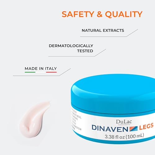 Dulac Dinaven Cooling Gel Cream for Daily Leg Care, 3.38 Fl Oz