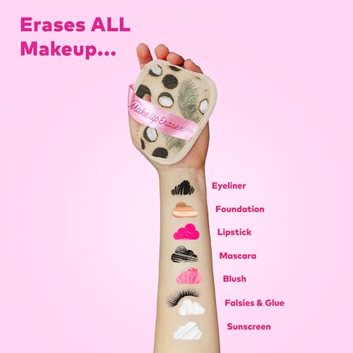 Makeup Eraser, 7-Day Set, Erase All Makeup with Just Water, Including Waterproof Mascara, Eyeliner, Foundation, Lipstick, and More! (Coconuts), 7 ct.