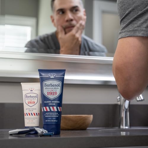 Barbasol 1919 After Shave Balm, Aftershave for Men, Soothes and Moisturizes Skin with Vitamin B and Distilled Witch Hazel - 3 OZ (Pack of 1)