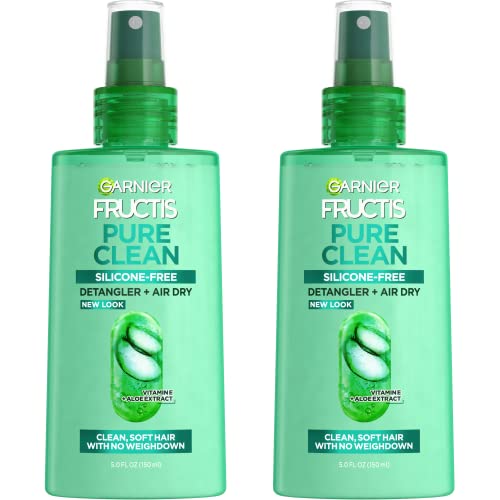 Garnier Fructis Pure Clean Detangler + Air Dry Spray, 5 Fl Oz, 2 Pack