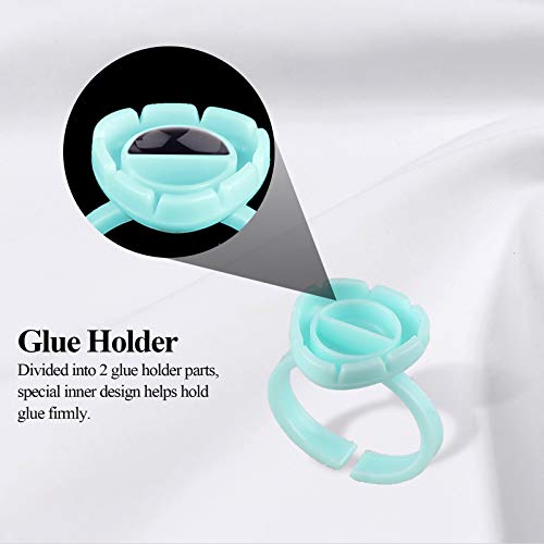 200 Pcs Smart Glue Cups for Eyelash Extensions - Green