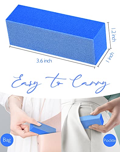 Maryton Nail Buffer Blocks - Blue, Fine 180/240 Grit, 5 pcs for Natural Nails