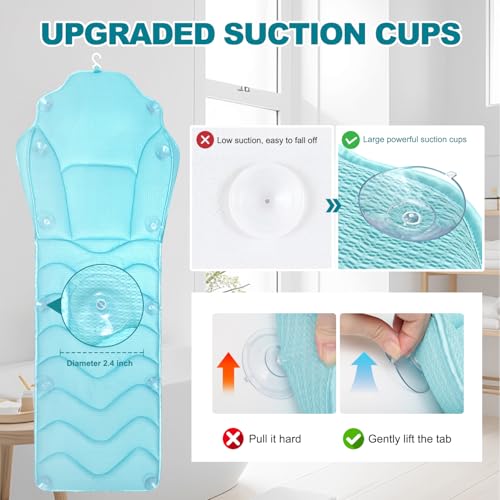 Full Body Bath Pillow 61" - Ergonomic 4D Air Mesh Support