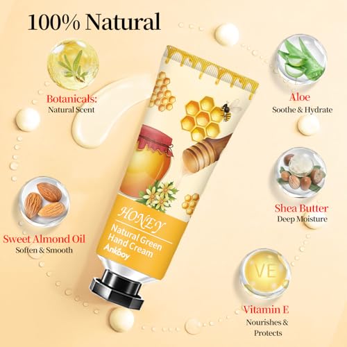 ANKOOY 12 Pack Hand Cream Set - Natural Moisturizing Lotion