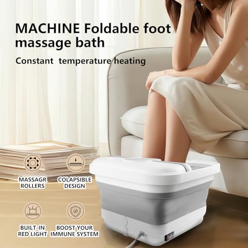 Collapsible Foot Spa Bath Massager with Heat & Bubbles