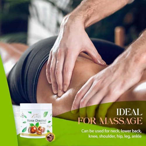 Horse Chestnut Gel Cream For Varicose Veins Legs (500ml/16.9 Fl oz), Relaxing, Cooling, Soothing Cream for Feet, Legs, Knees, Back