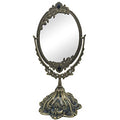 Hsiwto Vintage Double-Sided Makeup Mirror with 360° Rotation