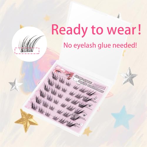 Self-Adhesive Cluster Lashes C-Curl 9-14mm Reusable