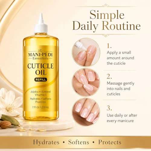 Professional Cuticle Oil Refill – Nourishing Nail Care with Jojoba & Almond Oil