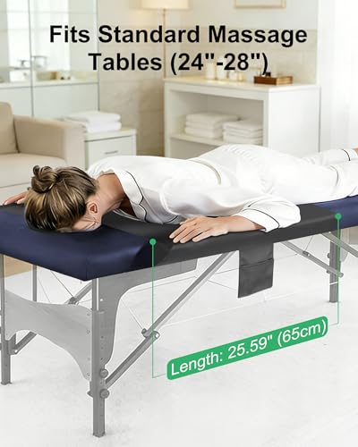 Massage Table Arm Extenders - 7.8" Wide PU Leather Pads