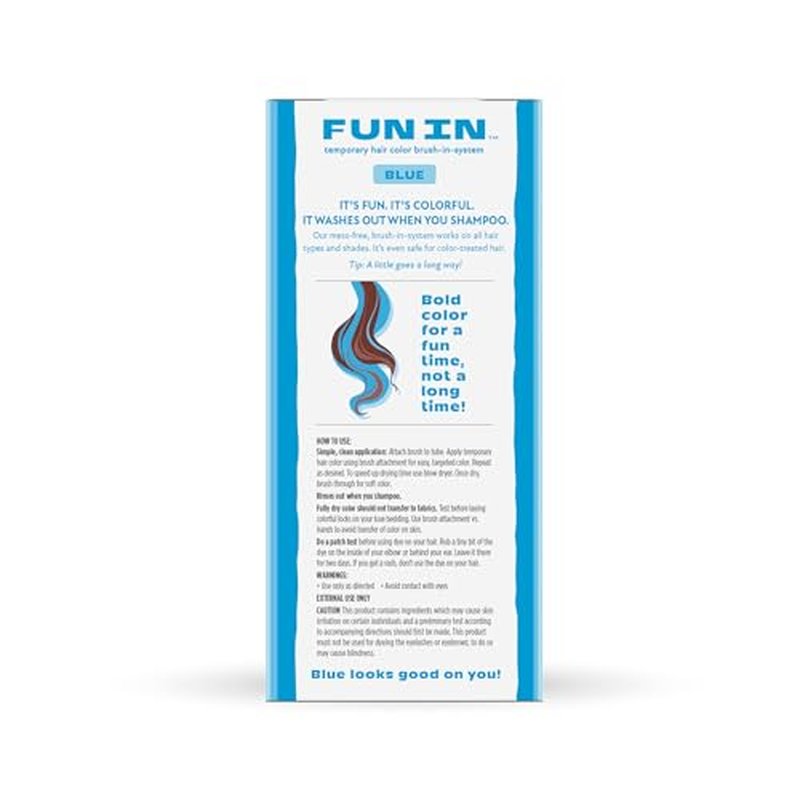 Fun In Temporary Hair Color with Brush Applicator - Washable