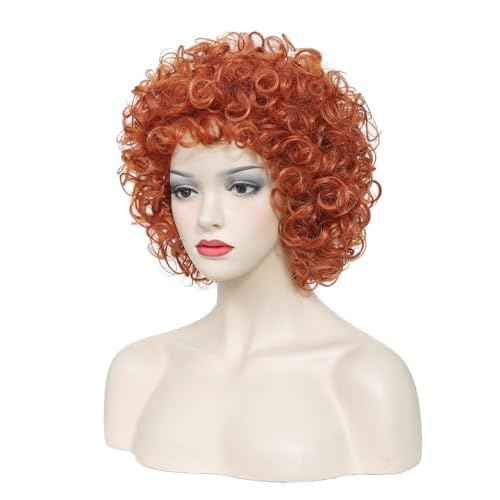Short Curly Wig for Women,Karen,Ice Spice Wig,Fun Wigs,Pelucas De Mujer (Orange)