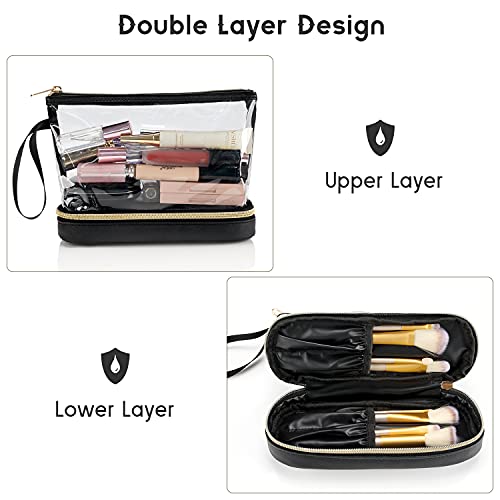 Clear Makeup Travel Bag, TSA Approved Toiletry Organizer