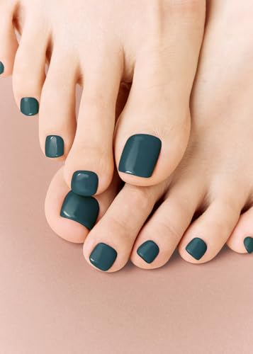 ohora P Peacock Blue Semi Cured Gel Pedi Strips - 2 Prep Pads, Nail File & Stick