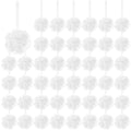 50 Pcs Loofah Sponge Bulk Mini Shower Sponge 3 Inch Loofahs Shower Pouf Mesh Shower Ball for Women Kids Men Exfoliating Bath Scrubber Travel Size Shower Gift(White)