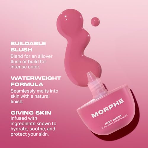 Morphe Hot Shot Blush Drops Liquid Blush - Hydrating, Buildable