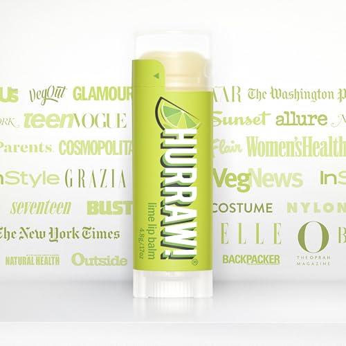 Hurraw! Lime Lip Balm, 2 Pack: Organic, Certified Vegan, Cruelty and Gluten Free. Non-GMO, 100% Natural Ingredients. Bee, Shea, Soy and Palm Free. Made in USA