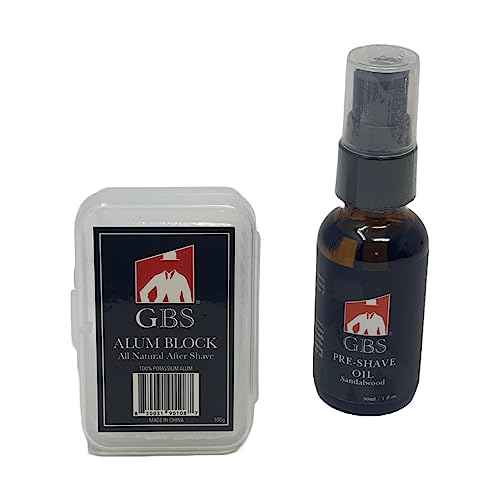 G.B.S Men's Shaving Set Five Blade Razor, Synthetic Brush and Razor Dual Stand, Ivory Shaving Mug with G.B.S Shave Soap Alum Block Travel Brush Tube and Pre Shave Oil