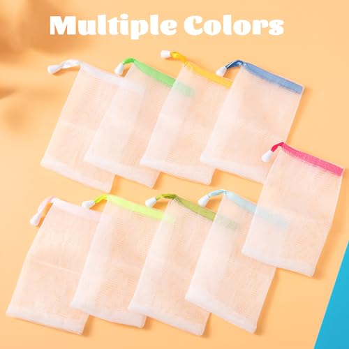 INVODA 60PCS Soap Mesh Bags - Double Layer Drawstring Net