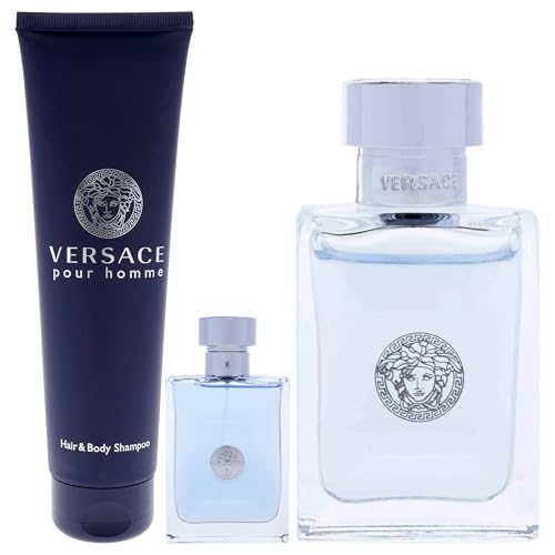 Versace Pour Homme Cologne 3-Piece Gift Set for Men - EDT & Shower Gel