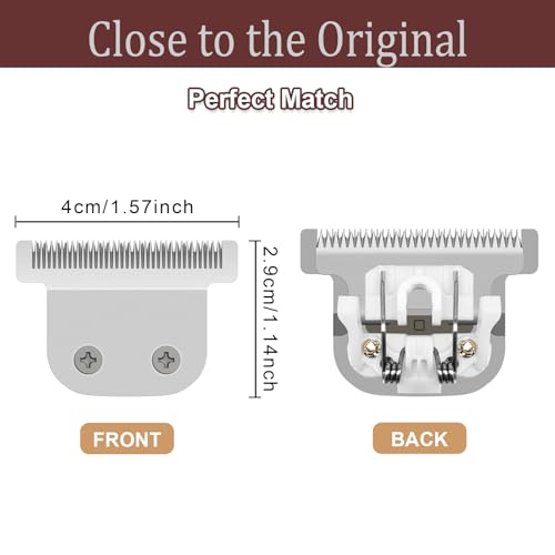 40mm Replacement Detachable Stainless Steel T Blade£¨02144 £©,Compatible with Wahl All in One Lithium Ion Trimmer 9864/9864SS/9686/9818A/9854L/9876L/9854 /WSS3L/SS2L etc. (Silver 3 Pack)