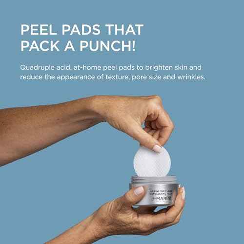 Jan Marini Skin Research Marini Multi-Acid Exfoliating Pads - At-Home Skin Health Peel - Exfoliating Skincare Solution with Glycolic, Salicylic, Mandelic & Lactic Acid - 30 Pads