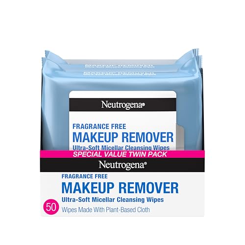 Neutrogena Makeup Remover Wipes, Fragrance-Free, 50 Count