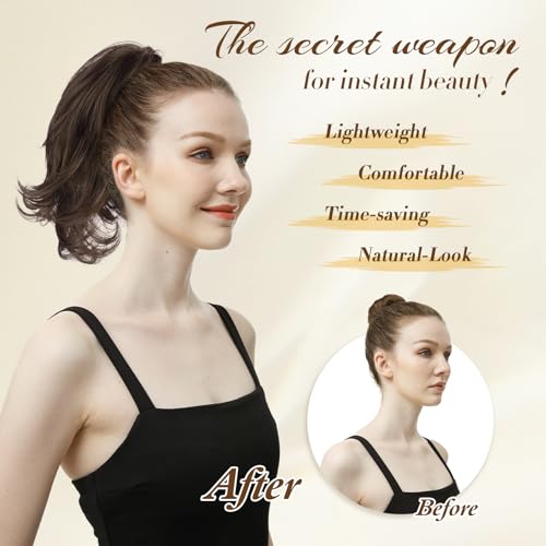 Claw Clip Short Ponytail Extension - Bendable Synthetic Hair
