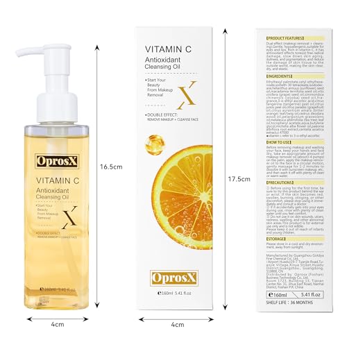 Vitamin C Cleansing Oil Antioxidant Oil Cleanser Anti-Aging Moisturizing For Face Daily Makeup Remove 160ml (5.41fl.oz)