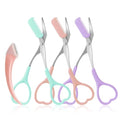 Eyebrow Scissors with Razor & Comb Set - Non-Slip Grip, Pink/Green/Purple