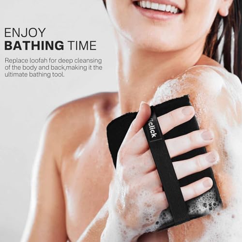 Yiclick Exfoliating Body Scrubber 2-Pack with Handle