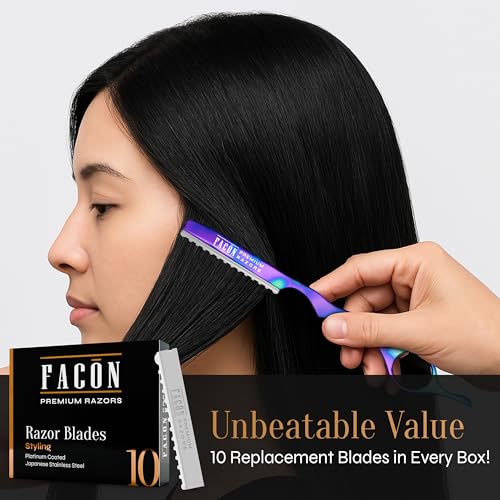 Professional Hair Cutting Razor Kit - Stainless Steel with 11 Blades