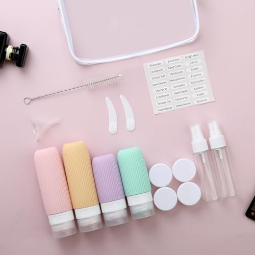 Mrsdry 16 Pack TSA Approved Travel Bottles Set, Leak Proof Silicone Containers