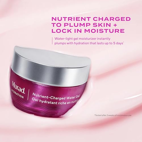 Murad Nutrient-Charged Water Gel ? Hydrating Face Moisturizer with Peptides, Vitamins & Minerals for Dry Skin, Long-Lasting Moisture, Plump Skin, Oil-Free, Lightweight, Barrier Repair - 1.7Fl Oz