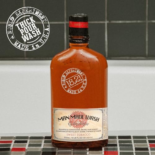 18.21 Man Made 3-in-1 Body Wash, Shampoo, & Conditioner for Men, All Hair & Skin Types, Strengthens and Moisturizes in a Manly Aroma 18oz