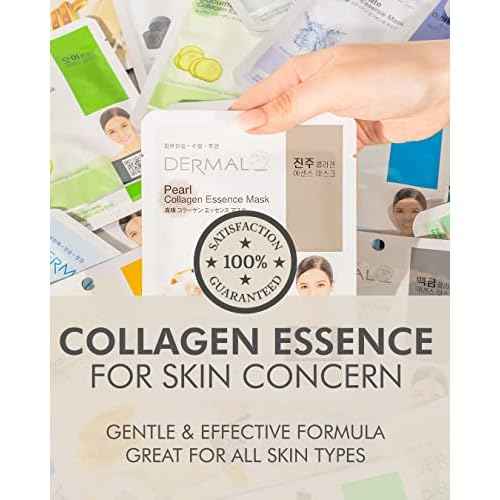 DERMAL 32 Combo Pack Made in Korea Facial Mask ? 20+ Years of K-Beauty Experience, Premium Quality Korean Sheet Masks for Daily Skincare Routine