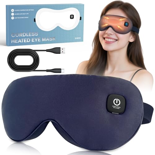 Cordless Heated Eye Mask, 3 Heat Settings, Graphene Technology